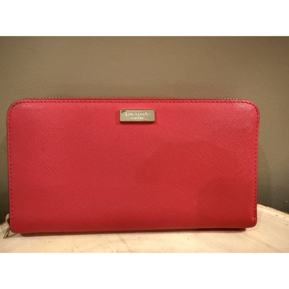 kate spade Handbags - Kate Spade New York Laurel Way Neda Zip Around‎ Wallet in Deep Red MSRP $189